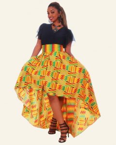 high low ankara skirt with top for young ladies