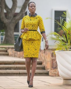 cute ankara short skirt with peplum blouse style