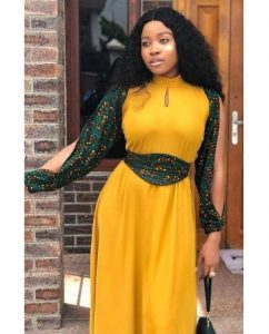 ankara long gown for chubby, busty ladies 