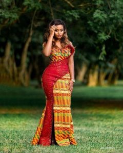 trending ankara long gown style for wedding and church