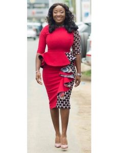 ankara short skirt and blouse for chubby, busty ladies