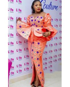 unique ankara peplum blouse with long skirt for church and wedding