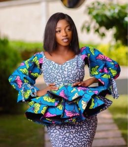 trending ankara peplum blouse with skirt for young ladies