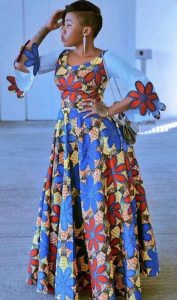 ankara long maxi gown for young ladies
