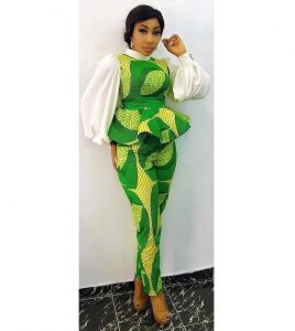 classy ankara blouse with long skirt for beauty queens