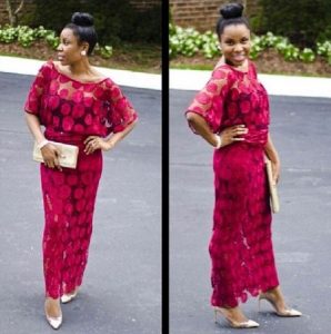 ankara lace buba and blouse style for young ladies