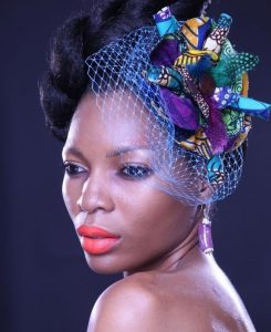 ankara fascinator headpiece style for African ladies