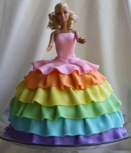 barbie birthday cake decoration idea 1