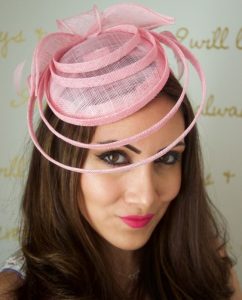 unique fascinator headpiece style for long hairstyles