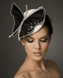 butterfly shaped bridal headpiece style