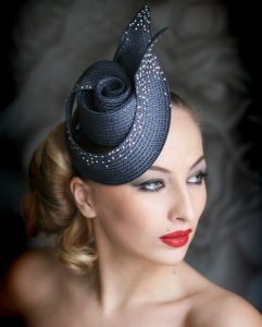 spiral fascinator headpiece style for wedding