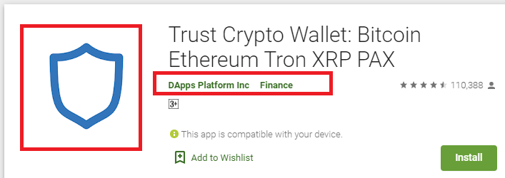 original trust wallet app - how to differentiate between original and fake trust wallet