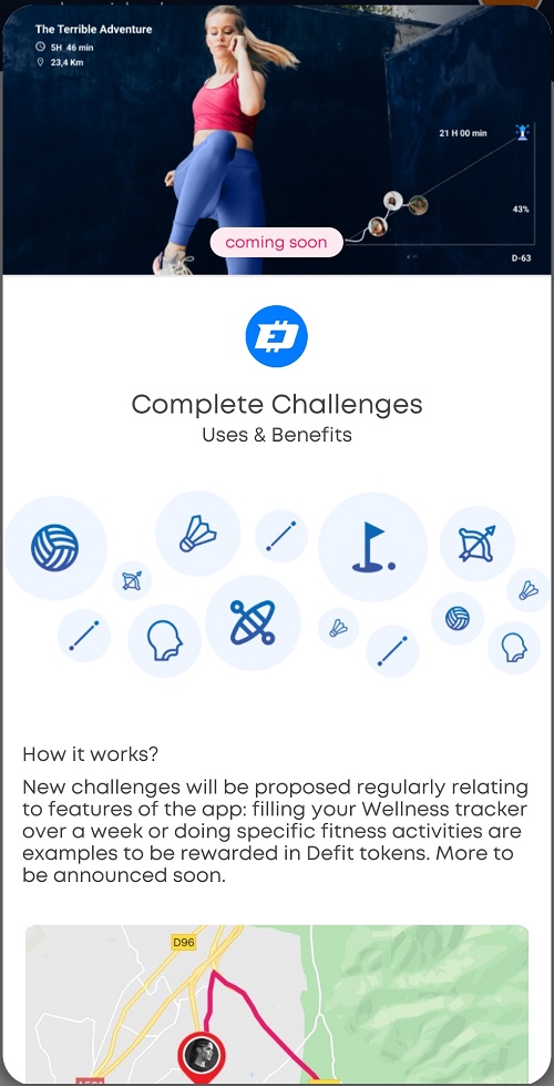 Defit app: Complete your fitness challenges and earn rewards in DEFIT token