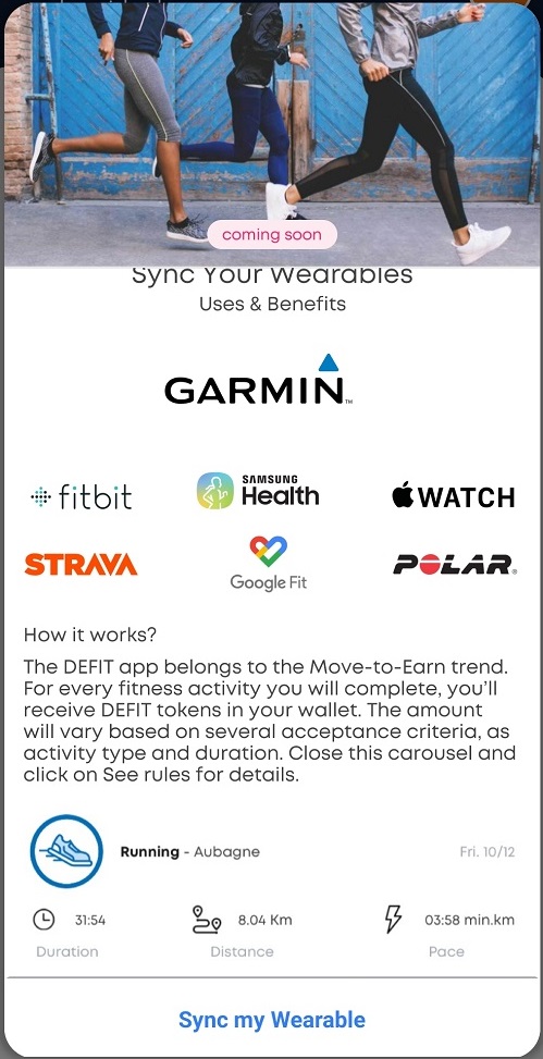 Defit app: Sync your wearables