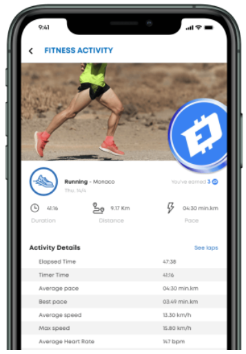 Earning free DEFIT tokens: Complete your gym activities and earn