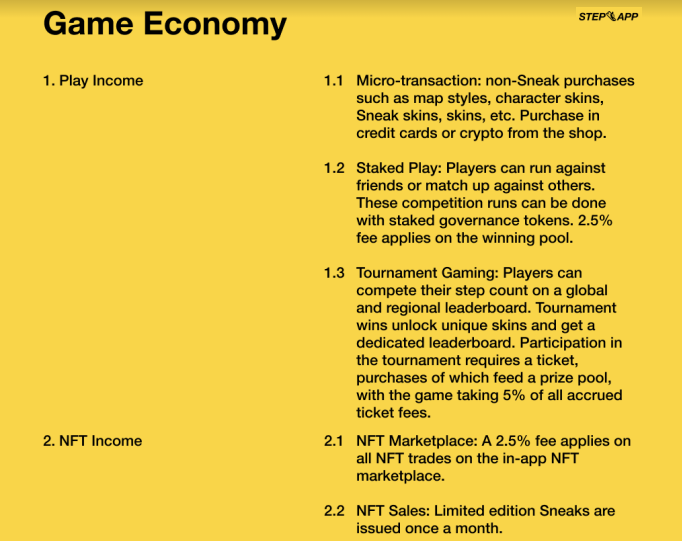 Step App game economy