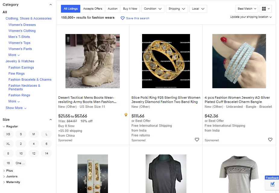 ebay: best online store for secondhand fashion wears